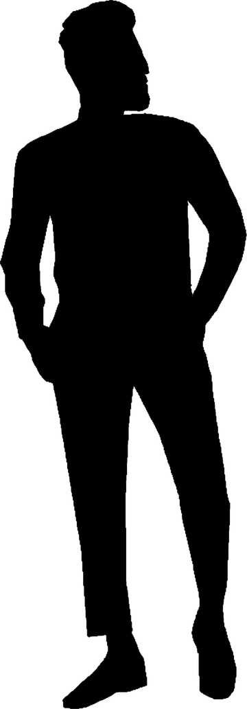 Posing Man Silhouette Illustration 